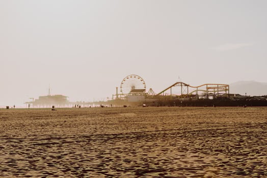 Santa Monica pier on a sunny day photo