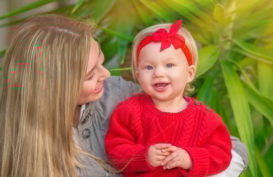 Happy family in the park photo