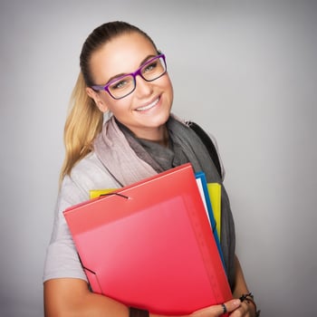 Happy student girl photo