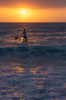 Man on the Sup on Sunset photo