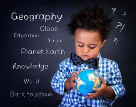 Geography lesson in school photo