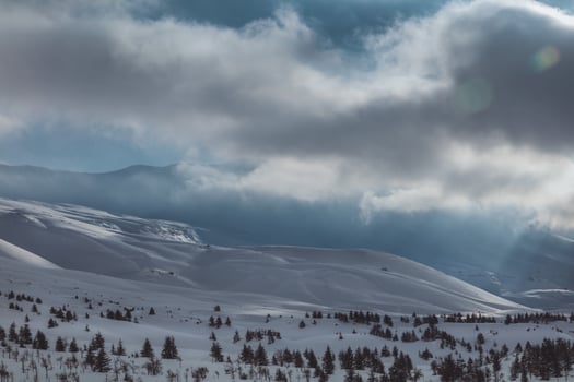 Winter Mountains Background with Snow photo