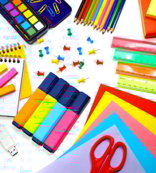 School supplies background photo