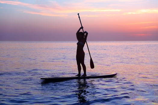 Woman on paddle board photo