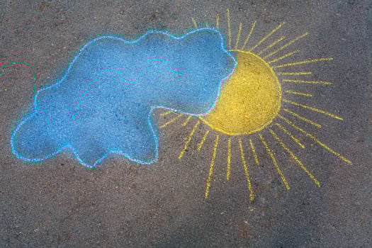 Conceptual photo of peace in Ukraine