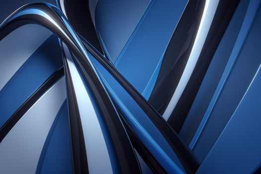 AI generated 3d rendering luxury blue and black abstract background. Pro Photo