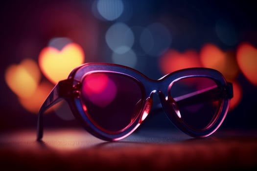 AI generated Plastic trendy party sunglasses. Generate ai photo