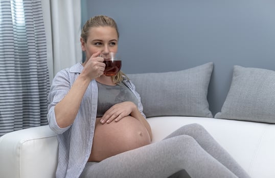 Pregnant Woman Drinking Tea photo