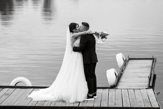 the first meeting of the bride and groom photo