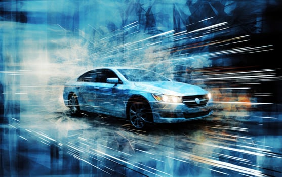 AI Generated virtual reality car concept photo
