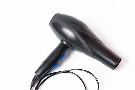 hair dryer in white background photo