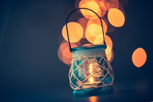 Romantic candlelight atmosphere photo