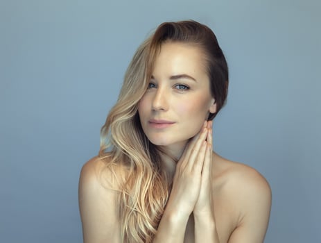 Beauty fashion portrait female face photo
