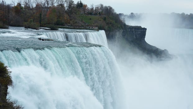 The beautiful Niagara waterfall landscape in autumn photo