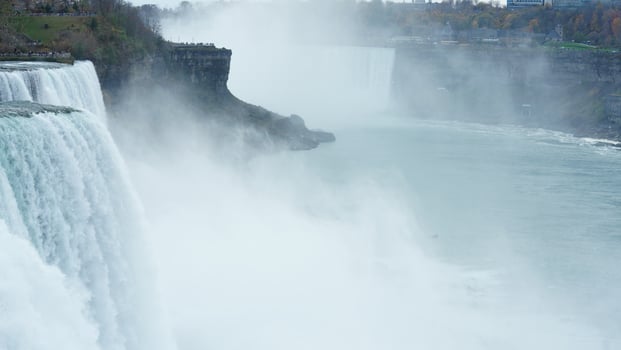 The beautiful Niagara waterfall landscape in autumn photo