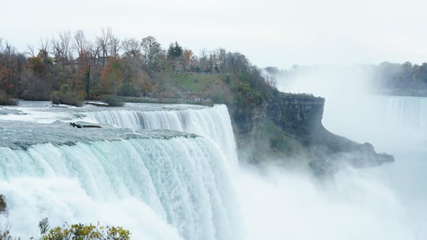 The beautiful Niagara waterfall landscape in autumn photo