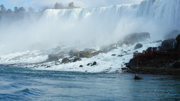 The beautiful Niagara waterfall landscape in autumn photo
