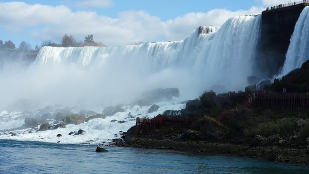The beautiful Niagara waterfall landscape in autumn photo