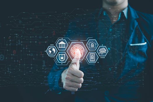 Chatbot Chat. AI, Artificial intelligence digital technology, Man use technology smart robot Ai, generate business data on website internet, Application solution. Futuristic technology transformation. photo