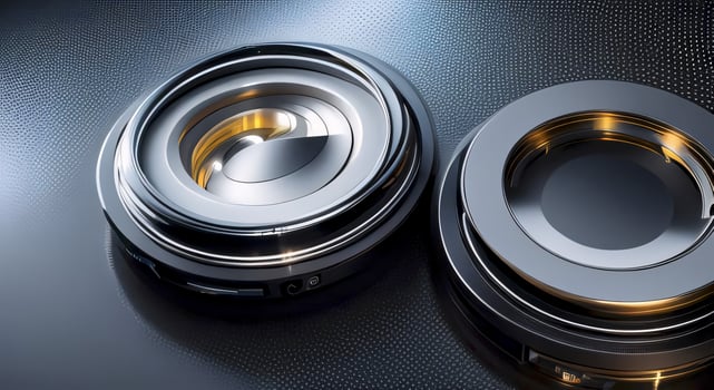 AI generated Metallic Material Macro Shot photo