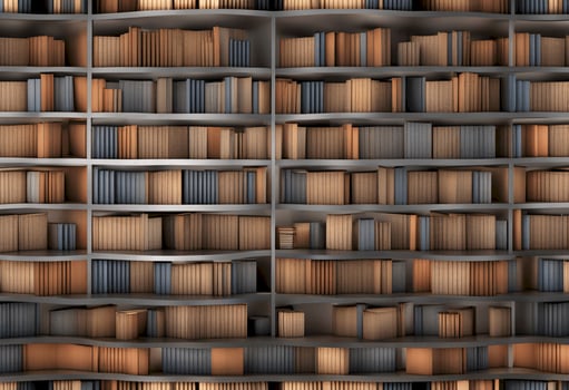 AI generated Gray Modern Shelves on Vibrant Background photo