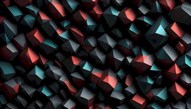 AI generated Dark Abstract Geometric Wallpaper, Generative A photo