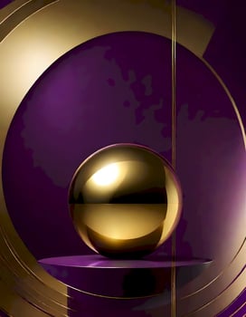 AI generated Futuristic Metallic Sphere photo