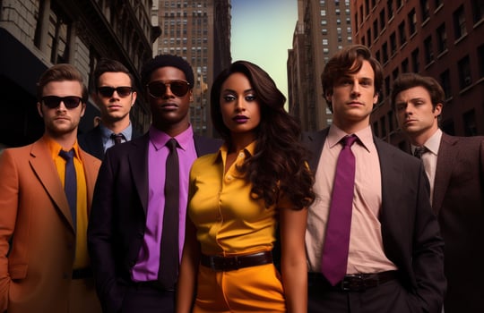 AI generated white collar movie review black people photo