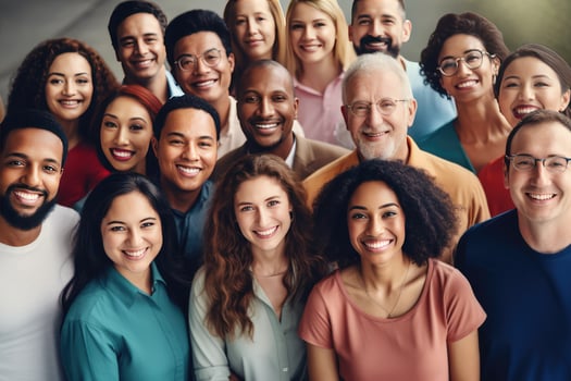 AI generated Multi ethnic diverse group of people photo