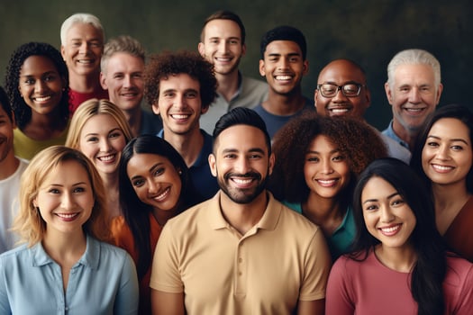 AI generated Multi ethnic diverse group of people photo
