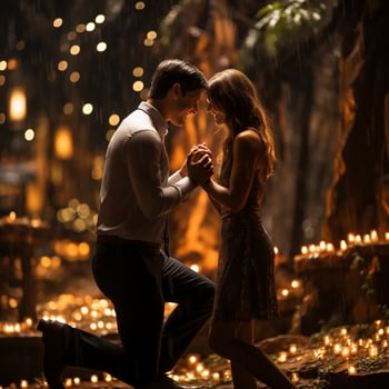 AI generated valentine day happy valentine love background couple photo