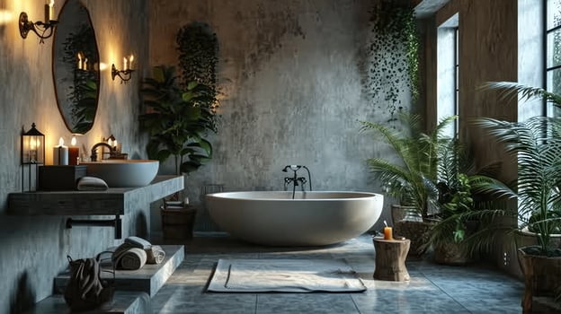 AI generated Bathroom spa background photo