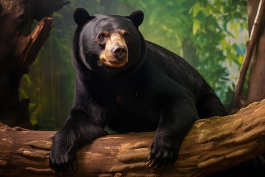 AI generated Sun bear also known as a Malaysian bear photo