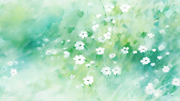 AI generated Watercolor realistic blurred spring background photo
