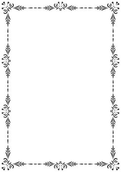 Frame and border element with vintage style divider. Decorative ornament design for page, frame, template, paper, new year card, certificate, wedding invitation. photo