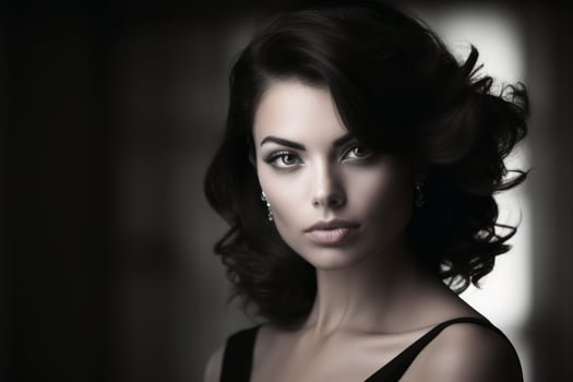 AI generated A glamour model studio shot. AI generated photo