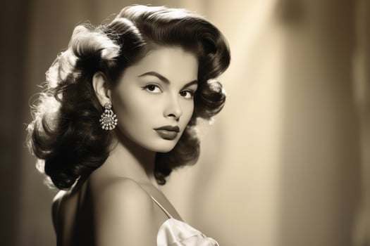 AI generated A female vintage glamour Model portrait. AI generated photo