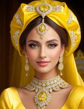 AI generated wedding bridal makeup Pakistani and indian photo