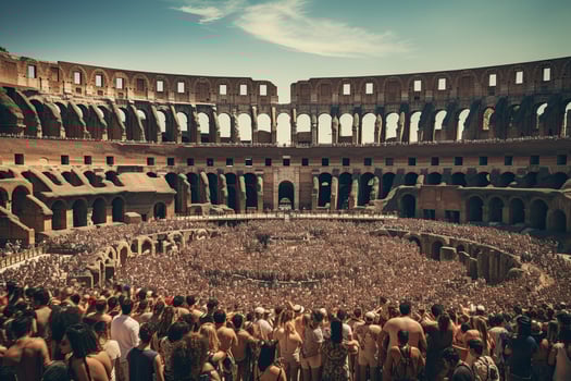 AI generated The Colosseum in Rome, Italy, AI Generated photo