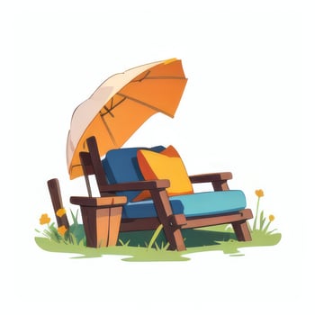 AI generated Summer Vibe Vacation Tropic Icon Clip Art Sticker Decoration Simple Background photo