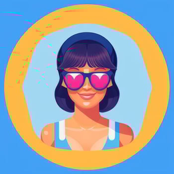 AI generated Summer Vibe Vacation Tropic Icon Clip Art Sticker Decoration Simple Background photo