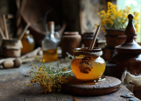 AI generated in addition to promoting mental health, honey can promote weight loss photo