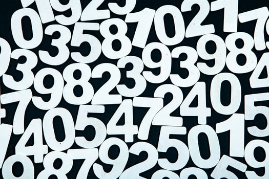 Background or texture of numbers. Finance data concept. Mathematic. Banking or currency. Business and economic growth. photo