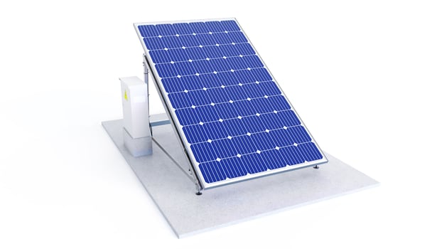solar panels isolated on white background photo