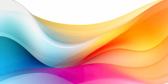 AI generated Colorful abstract wave lines flowing horizontally on a white background, ideal for technology, music, science and the digital world. AI Generative photo