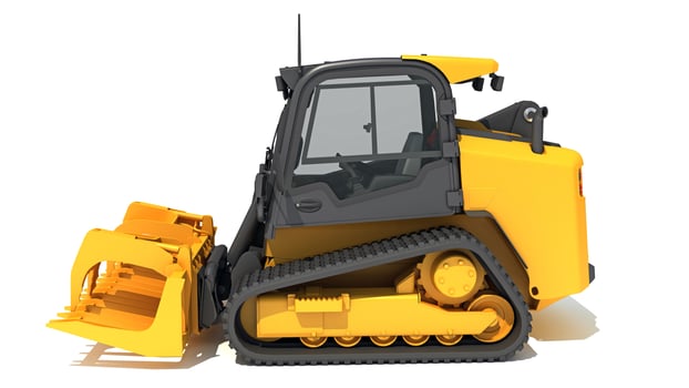 Skid Steer Loader 3D rendering on white background photo