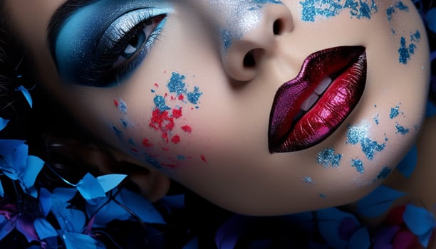 AI generated makeup cosmetic brush visage photo