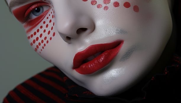 AI generated Matt makeup blurred person photo