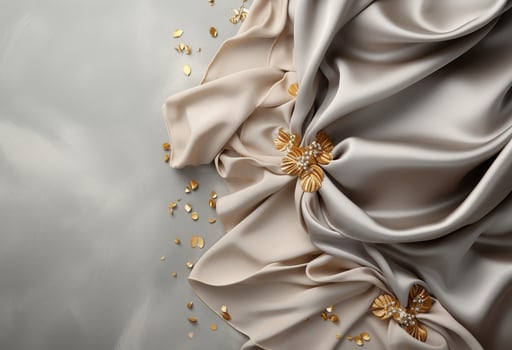 AI generated Luxury fabric background with copy space photo