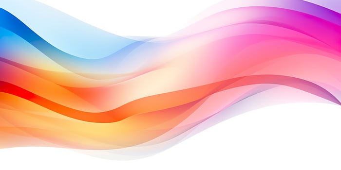 AI generated Colorful abstract wave lines flowing horizontally on a white background, ideal for technology, music, science and the digital world. AI Generative photo